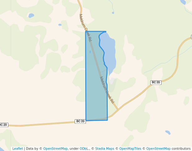 walking in McIntyre Lake Recreation Site map in Riske Creek