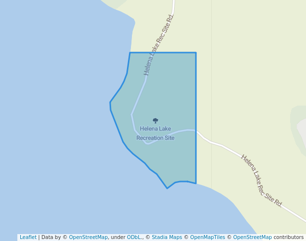 walking in Helena Lake Recreation Site map in 100 Mile House