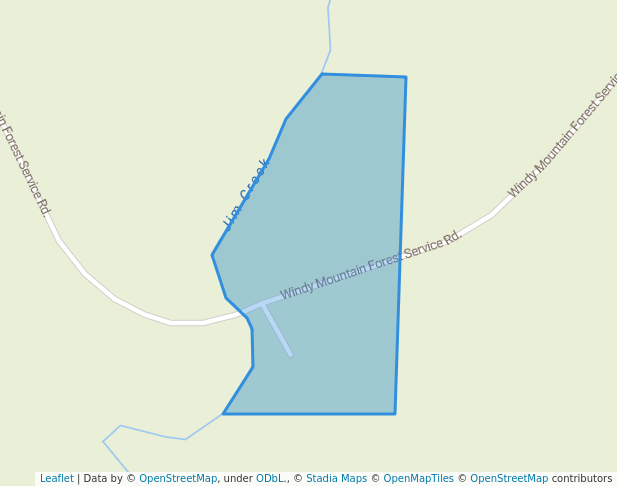 walking in Jim Creek (Windy Mountain Road) Recreation Site map in Lone Butte