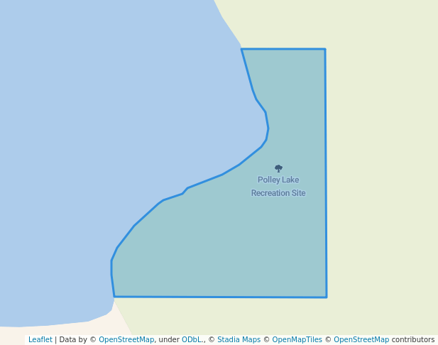 walking in Polley Lake Recreation Site map in Likely