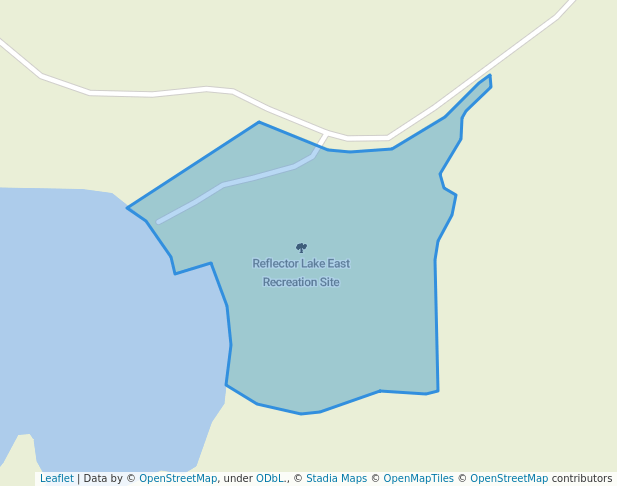 walking in Reflector Lake East Recreation Site map in Clearwater