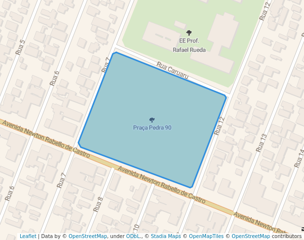 walking in Praça Pedra 90 map in Cuiabá