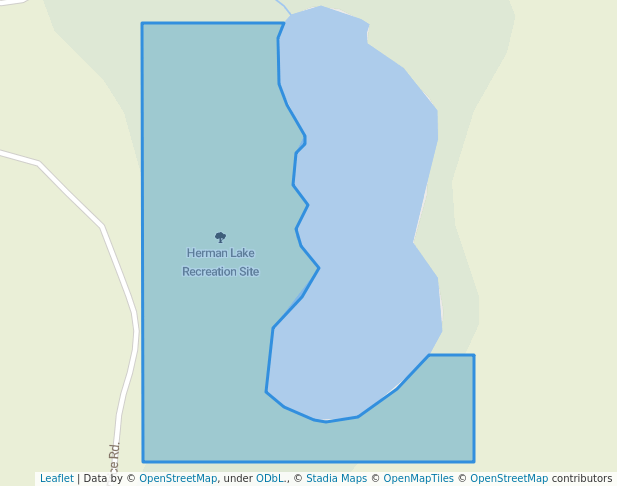 walking in Herman Lake Recreation Site map in Eagle Bay