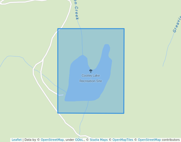 walking in Cooley Lake Recreation Site map in Castlegar