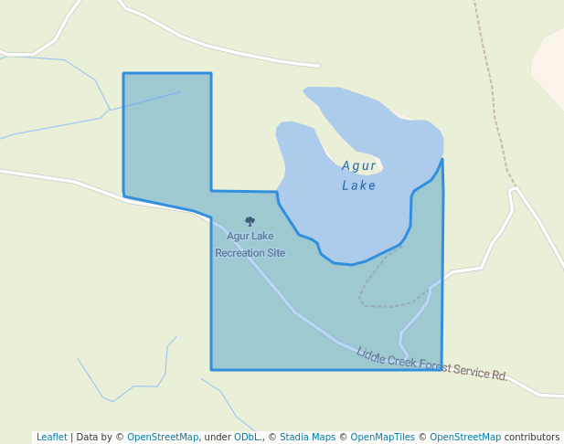 walking in Agur Lake Recreation Site map in Summerland