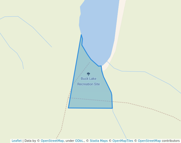 walking in Buck Lake Recreation Site map in Beaverdell