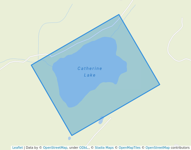 walking in Catherine Lake Recreation Site map in Nakusp