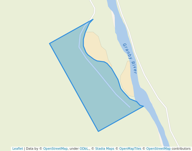 walking in Eight Mile Flats Recreation Site map in Greenwood