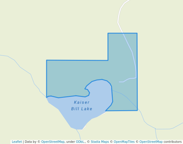 walking in Kaiser Bill Lake Recreation Site map in Lake Country