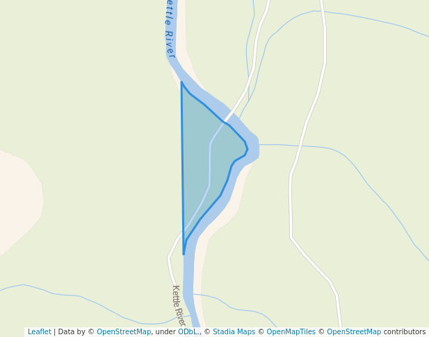 walking in Kettle River Crossing Recreation Site map in Beaverdell