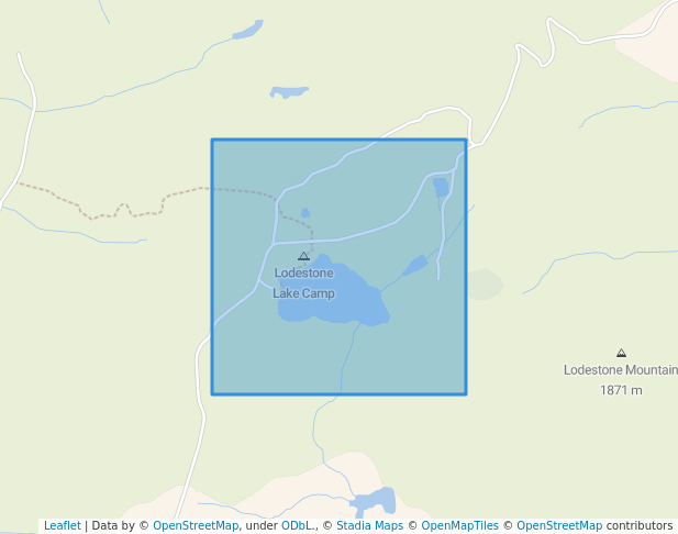 walking in Lodestone Lake Recreation Site map in Coalmont