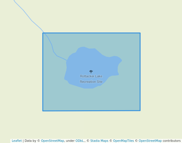 walking in Rottacker Lake Recreation Site map in Cherryville