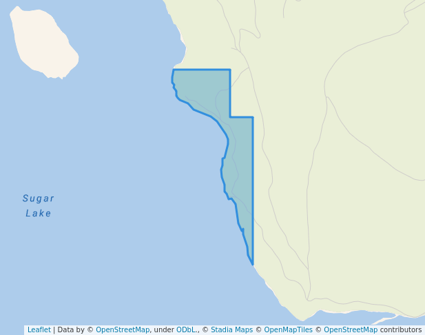 walking in Sugar Creek Recreation Site map in Cherryville