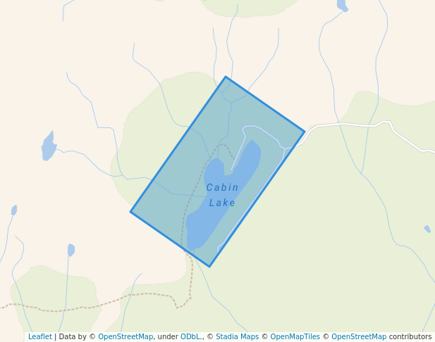 walking in Cabin Lake Recreation Site map in Lytton