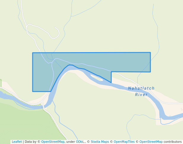 walking in Log Creek Recreation Site map in Lytton