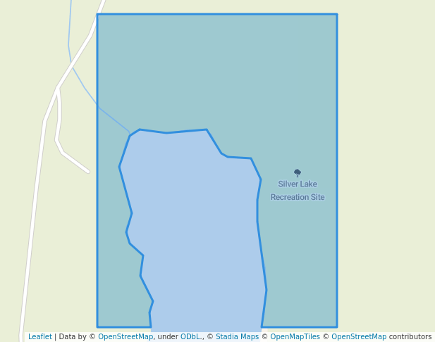 walking in Silver Lake Recreation Site map in Lytton