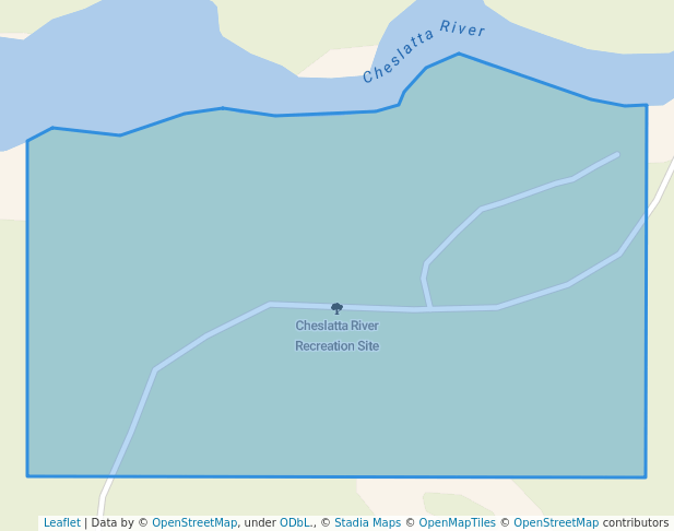 walking in Cheslatta River Recreation Site map in Fort Fraser