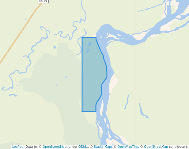 walking in Muskwa River Recreation Site map in Fort Nelson