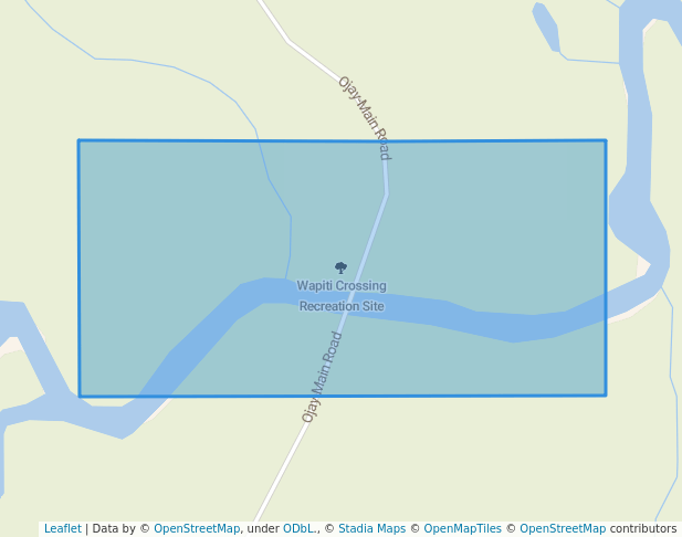 walking in Wapiti Crossing Recreation Site map in Tumbler Ridge