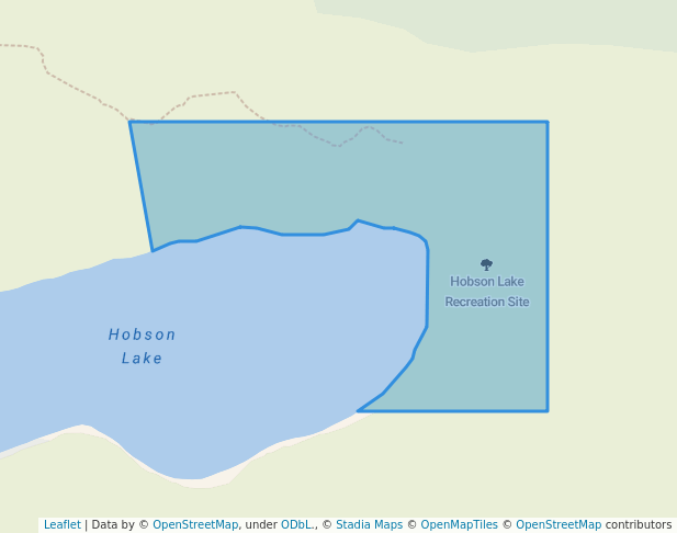 walking in Hobson Lake Recreation Site map in Fort Fraser