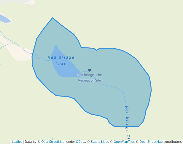 walking in Red Bridge Lake Recreation Site map in Kaleden