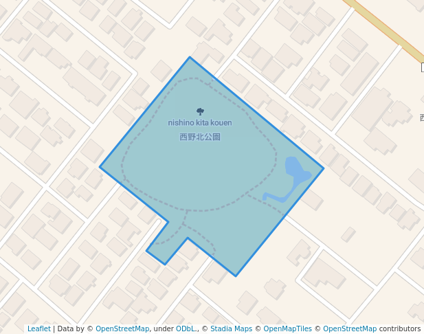 walking in 西野北公園 map in Sapporo