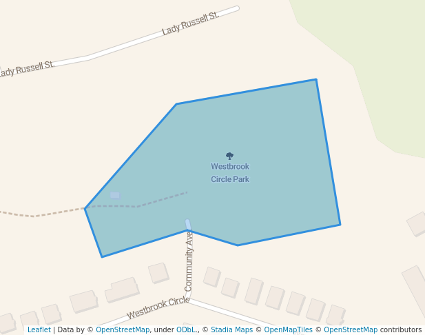 walking in Westbrook Circle Park map in Moncton