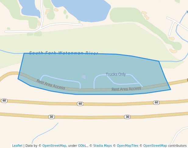 walking in Watonwan Rest Area map in Saint James