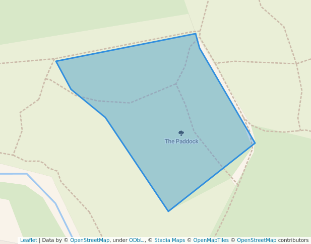 walking in The Paddock map in Stannington