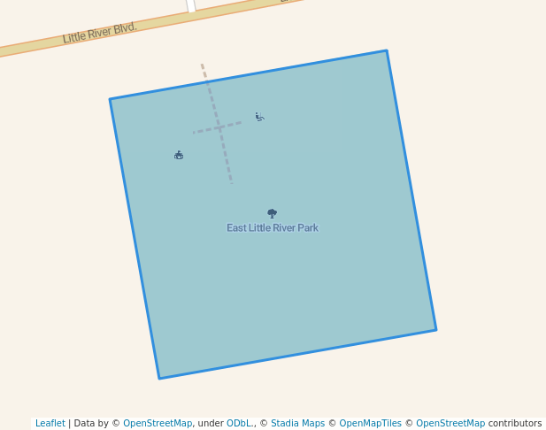 walking in East Little River Park map in Tecumseh