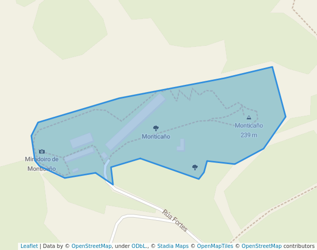 walking in Monticaño map in Arteixo