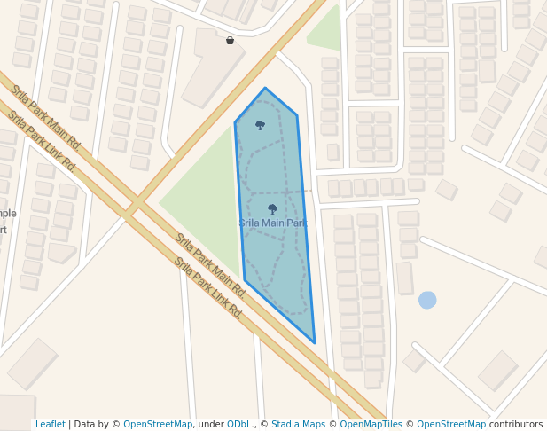 walking in Srila Main Park map in Hyderabad