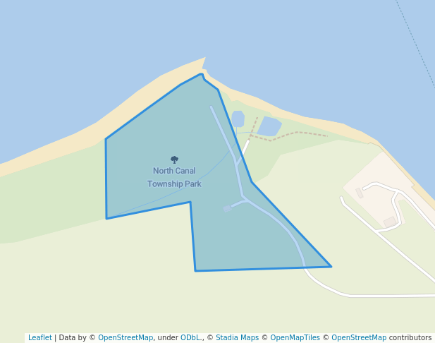 walking in North Canal Township Park map in Houghton