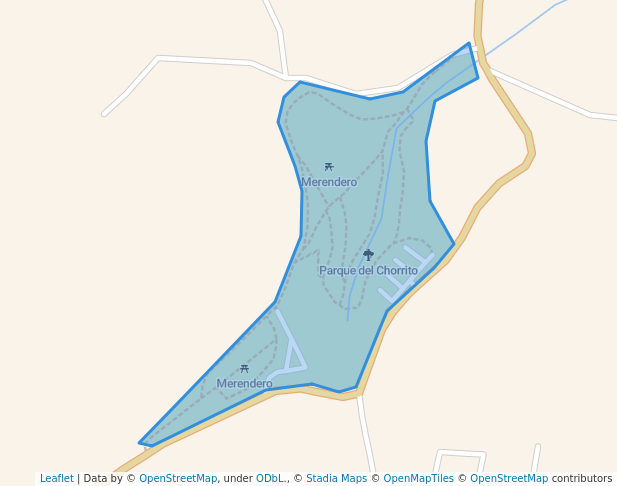 walking in Parque del Chorrito map in Salteras