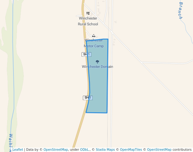 walking in Winchester Domain map in Winchester