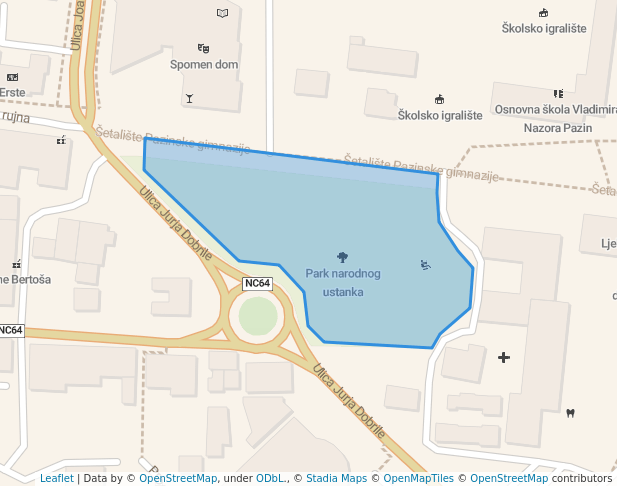 Park narodnog ustanka in Pazin | Map and Routes