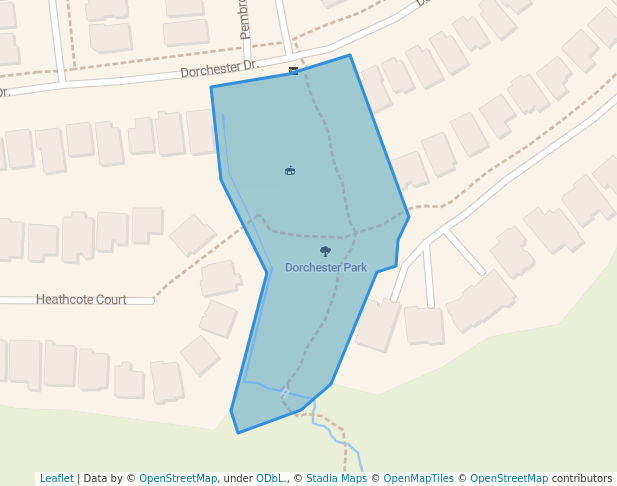 walking in Dorchester Park map in Grimsby