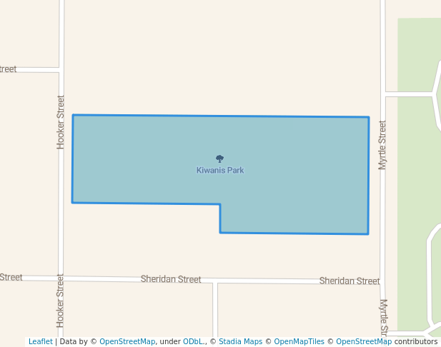 walking in Kiwanis Park map in Jacksonville