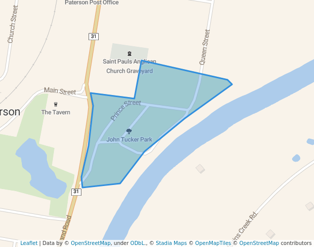 walking in John Tucker Park map in Paterson