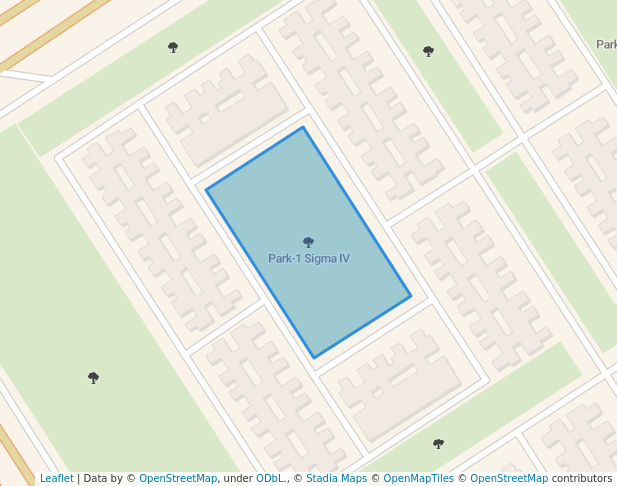 walking in Park-1 Sigma IV map in Greater Noida