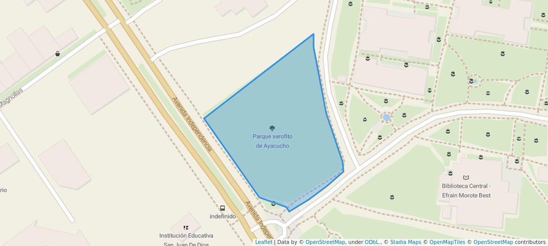 walking in Parque xerofito de Ayacucho map in Ayacucho
