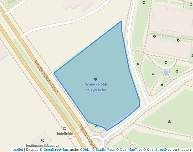 walking in Parque xerofito de Ayacucho map in Ayacucho