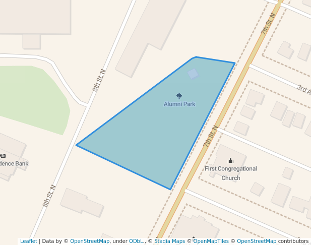 walking in Alumni Park map in Glasgow