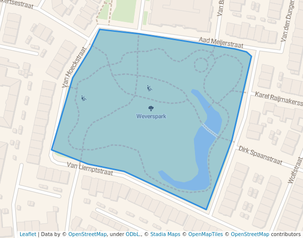 walking in Weverspark map in Helmond