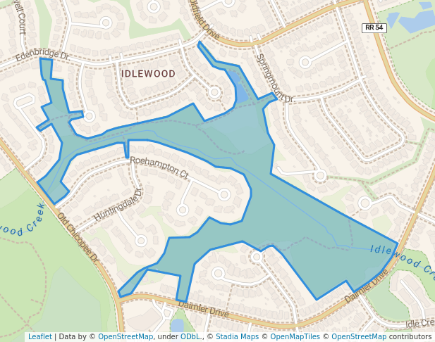 walking in Springmount Park map in Kitchener