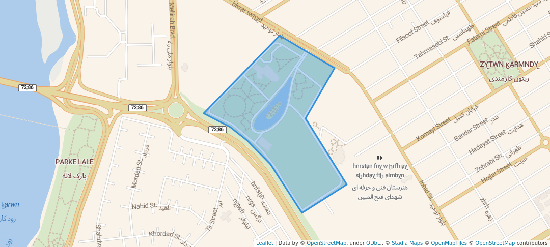 walking in مجتمع فرهنگی فجر map in Ahvaz