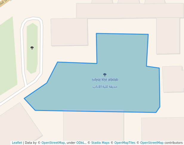 walking in حديقة كلية الآداب map in Damascus