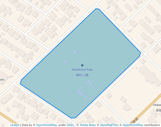 walking in Nishikicho Park map in Ebetsu