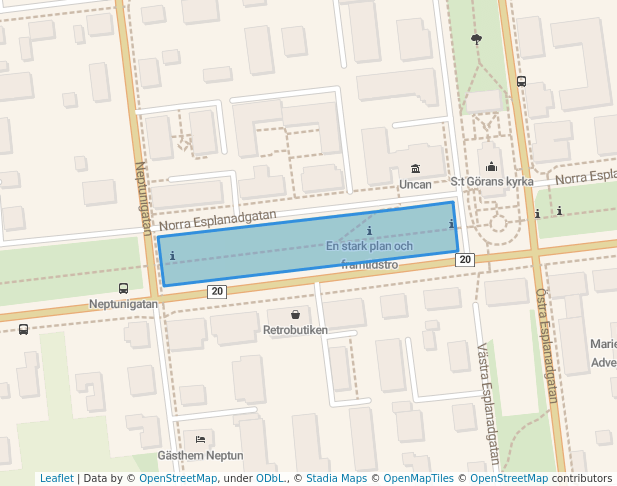 Esplanaden in Mariehamn | Map and Routes