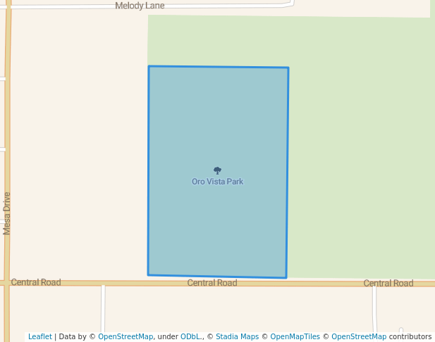 walking in Oro Vista Park map in Las Cruces